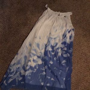 Pleated Apt 9 Blue and White summer dress